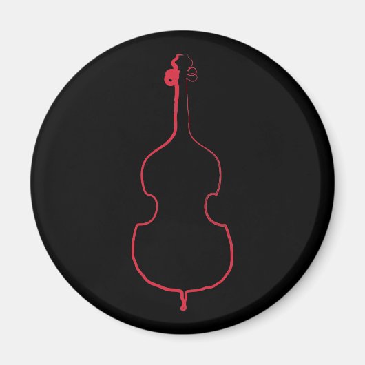 Upright Bass Ink Magnet (Voorkant)