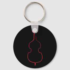 Upright Bass Ink Sleutelhanger
