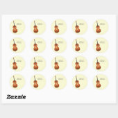Upright Bass Music Teacher Jazz Ronde Sticker (Vel)