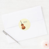 Upright Bass Music Teacher Jazz Ronde Sticker (Envelop)