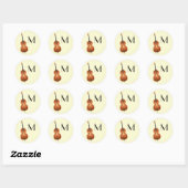 Upright Bass Music Teacher Jazz Ronde Sticker (Vel)