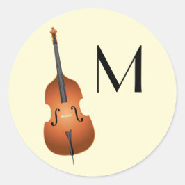Upright Bass Music Teacher Jazz Ronde Sticker