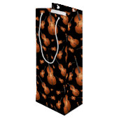 Upright Bass Music Teacher Jazz Wijn Cadeautas (Achterkant Gekanteld)