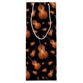 Upright Bass Music Teacher Jazz Wijn Cadeautas (Achterkant)