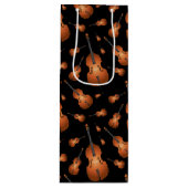 Upright Bass Music Teacher Jazz Wijn Cadeautas (Voorkant)