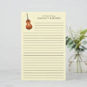 Upright Bass Musician Music Teacher Jazz Band Briefpapier (Staand voorkant)