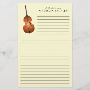 Upright Bass Musician Music Teacher Jazz Band Briefpapier