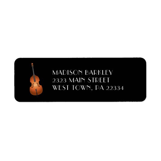 Upright Bass Musician Music Teacher Jazz Band Etiket (Voorkant)