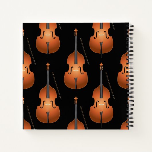 Upright Bass Musician Music Teacher Jazz Band Notitieboek (Achterkant)