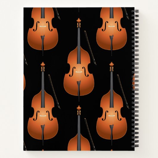 Upright Bass Musician Music Teacher Jazz Band Notitieboek (Achterkant)