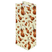 Upright Bass Musician Music Teacher Jazz Band Wijn Cadeautas (Achterkant Gekanteld)