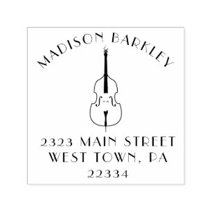 Upright Bass Musician Music Teacher Jazz Band Zelfinktende Stempel