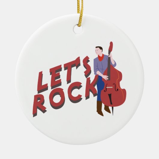 Upright Bass Player Keramisch Ornament (Voorkant)
