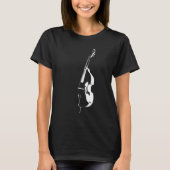 Upright Bass Silhouette T-shirt Black (Voorkant)