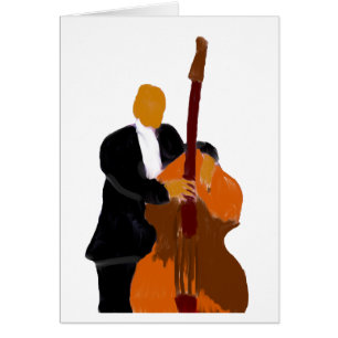 Upright basspeler schilderen