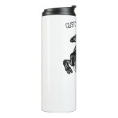 Upright Black Wild Horse - Black and White Tekenin Thermosbeker (Gedraaid links)