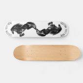 Upright Black Wild Horse - Black & White Tekening Persoonlijk Skateboard (Horizontaal)