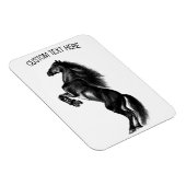 Upright Black Wild Horse Magnet Magneet (Rechterzijde)