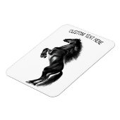 Upright Black Wild Horse Magnet Magneet (Linkerzijde)