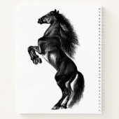 Upright Black Wild Horse Notitieboek - Aangepaste  (Achterkant)