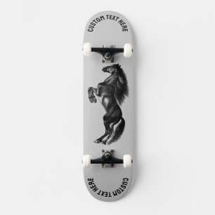 Upright Black Wild Horse Skateboard - Aangepaste t