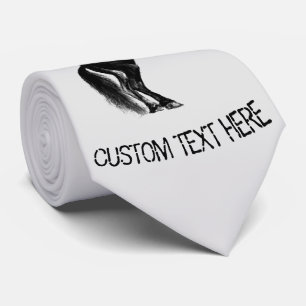Upright Black Wild Horse Stropdas - Aangepaste tek