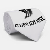 Upright Black Wild Horse Stropdas met aangepaste t (Opgerold)