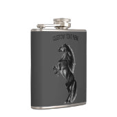 Upright Black Wild Horse - Tekenen - Jouw tekst to Heupfles (Rechts)