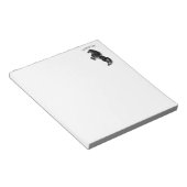 Upright Black Wild Horse - Tekenen - Jouw tekst to Notitieblok (Schuin)