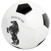 Upright Black Wild Horse - Voeg Jouw tekst toe Voetbal (Drie kwart)