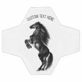 Upright Black Wild Horse - Voeg Jouw tekst toe Voetbal (Enkel)