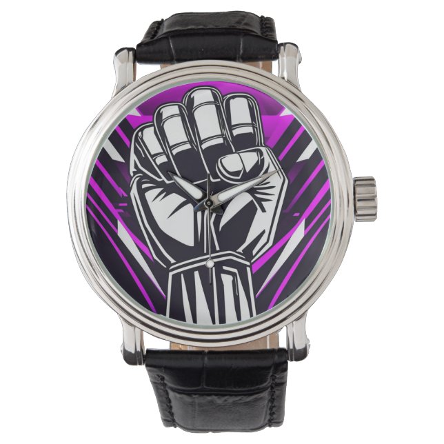 UPRIGHT FIST Comic-scope Horloge (Voorkant)