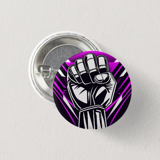 UPRIGHT FIST Comic-scope Ronde Button 3,2 Cm (Voorkant /achterkant)