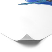 Upright orchestrale akoestische dubbele basblauwe poster (Hoek)