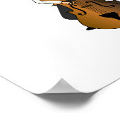 Upright String Double Bass Girl Poster (Hoek)