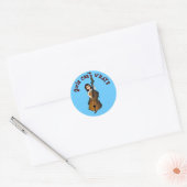 Upright String Double Bass Girl Ronde Sticker (Envelop)