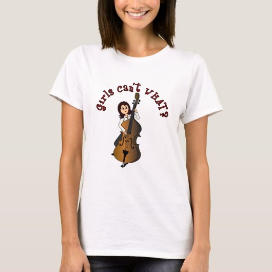 Upright String Double Bass Girl T-shirt (Voorkant)