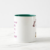 Upright String Double Bass Girl Tweekleurige Koffiemok (Center)