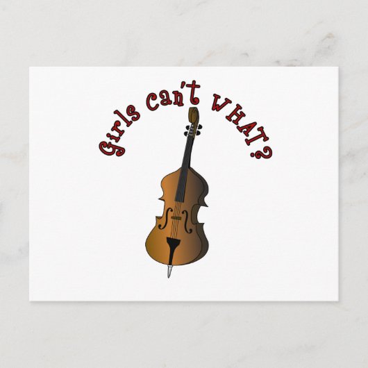 Upright String Double Bass Player Briefkaart (Voorkant)