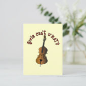 Upright String Double Bass Player Briefkaart (Staand voorkant)