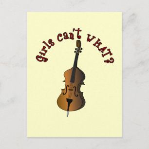 Upright String Double Bass Player Briefkaart
