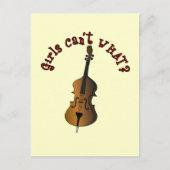 Upright String Double Bass Player Briefkaart (Voorkant)