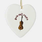 Upright String Double Bass Player Keramisch Ornament (Rechts)