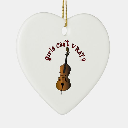 Upright String Double Bass Player Keramisch Ornament (Rechts)