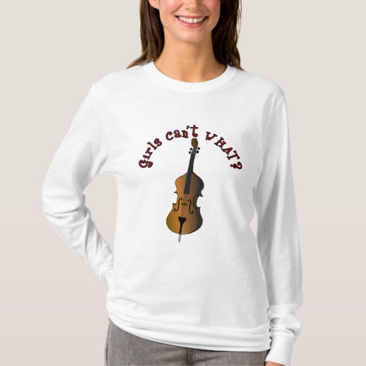 Upright String Double Bass Player T-shirt (Voorkant)