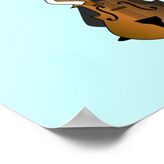 Upright String Double Bass Player Woman Poster (Hoek)