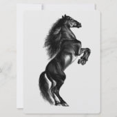 Upright Wild Horse Kaart met aangepaste tekst (Achterkant)