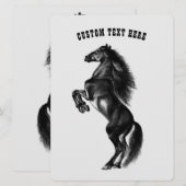 Upright Wild Horse Kaart met aangepaste tekst (Voorkant / Achterkant)