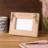 Upright Wild Horses geëtste Lijsten met aangepaste Gegraveerde Lijstjes (Links)