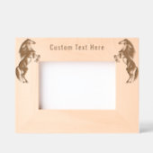 Upright Wild Horses geëtste Lijsten met aangepaste Gegraveerde Lijstjes (Voorkant)